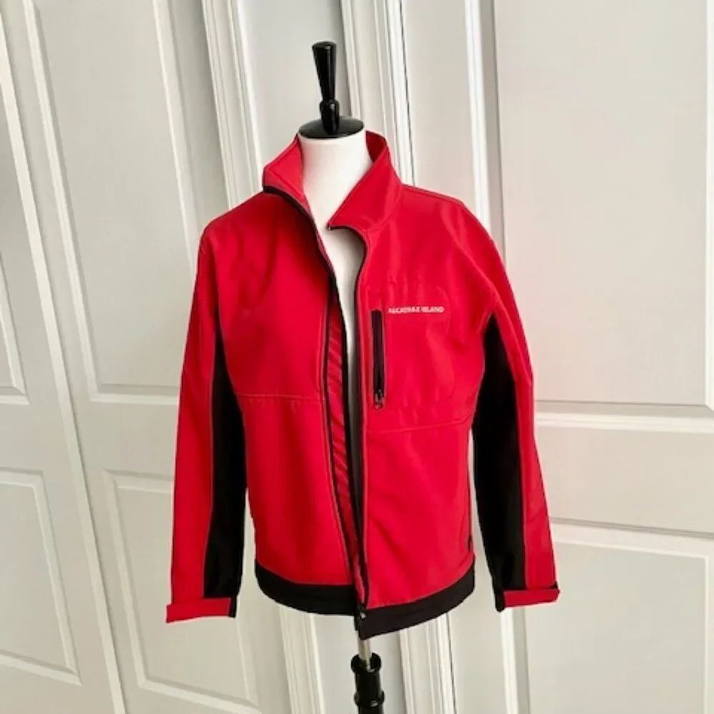 Alcatraz Island Prison Guard San Francisco Red Jacket Size Large